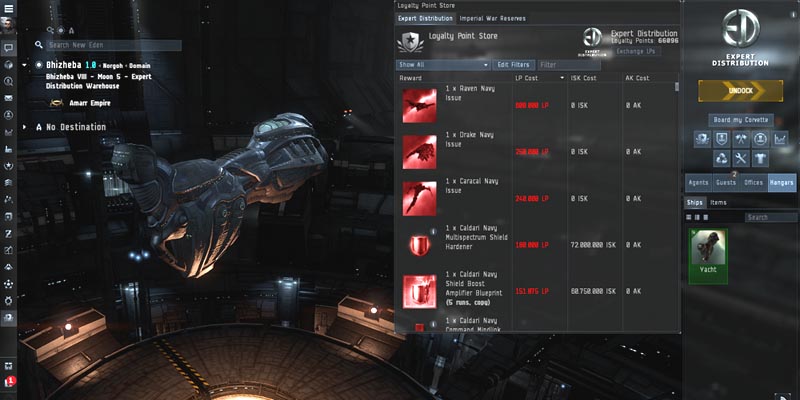 eve online loyalty points store